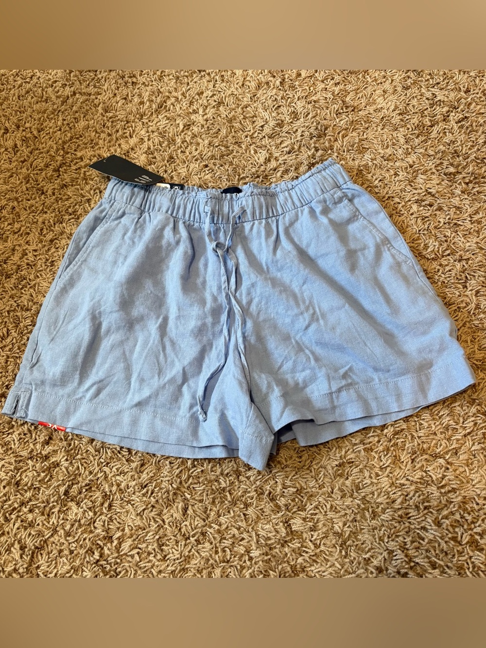 GAP Linen Pull On Shorts Light Blue Women’s size XS NWT!!